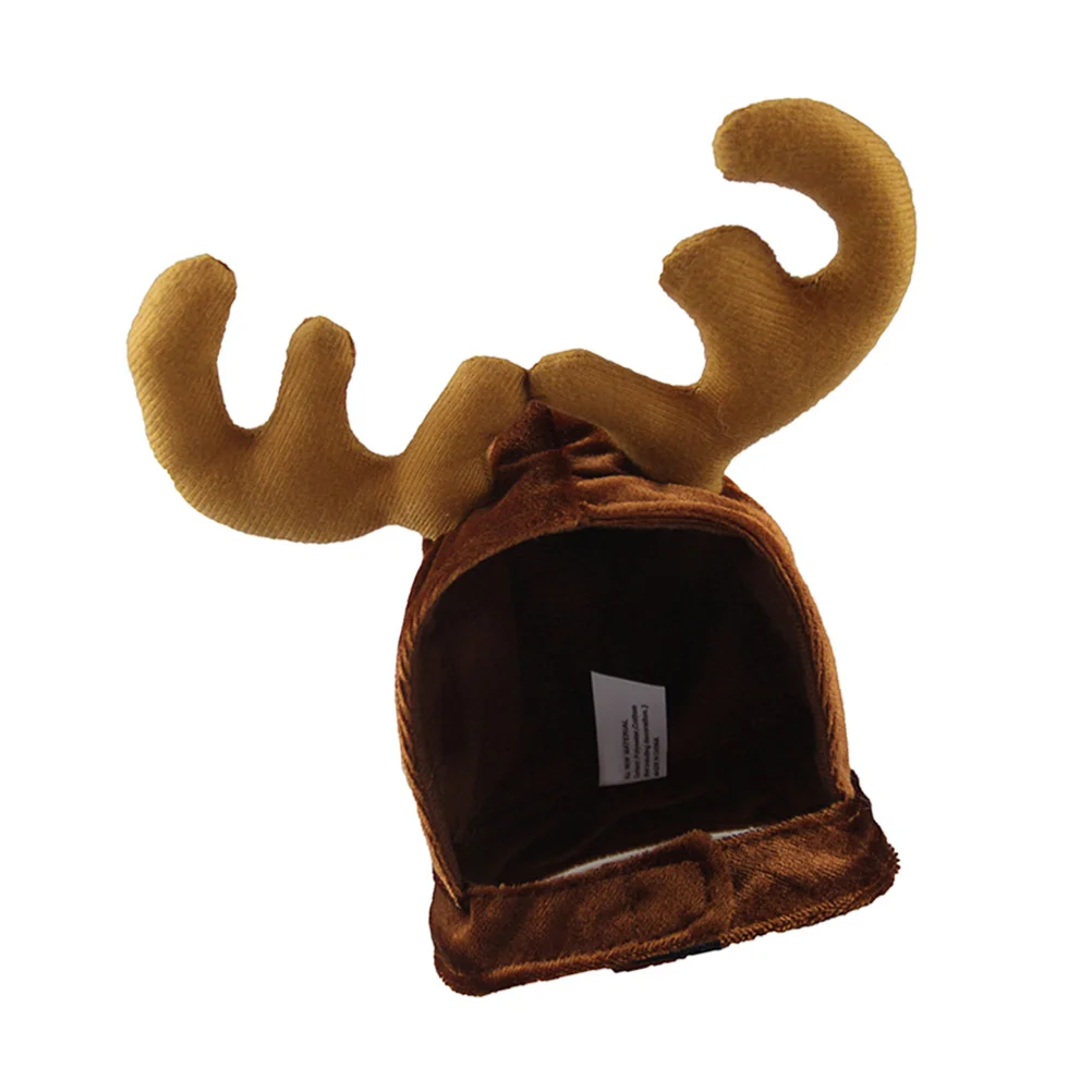 คริสต์มาสสัตว์เลี้ยงขนาดเล็กหมวกกาแฟ Antlers Headwear สัตว์เลี้ยงเครื่องแต่งกายอุปกรณ์เสริมสําหรับแมวสุนัข (ฟรีขนาด) สัตว์เลี้ยงหมวกคริสต์มาส
