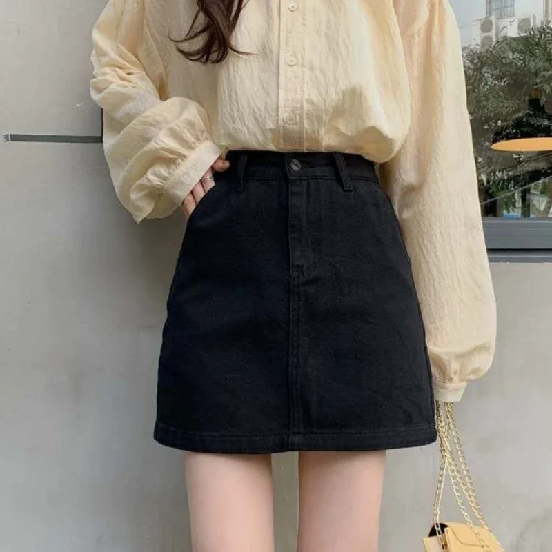 

Summer Denim Short Skirt for Women High Wiast Female Sexy Tight Bag Hip Skirts Lady Slim Fit Y2K Female Short Jeans Skirts