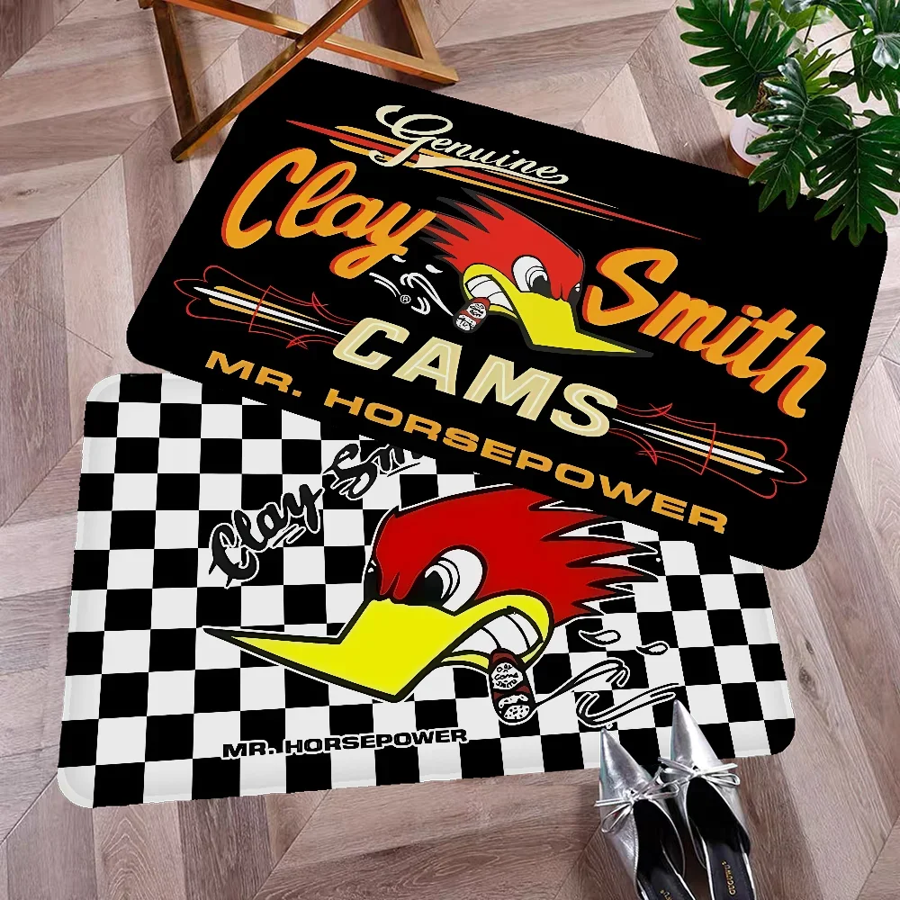 Clay S-Smith C-Cams Cute Hallway Carpet Retro Multiple Choice Living Room Kitchen Rug Non-Slip Welcome Rug