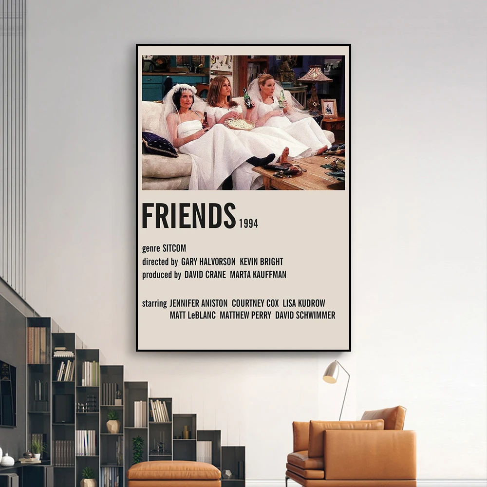 Friends Poster Simple Movie Art Prints TV Show Classical Film Illustration Prints Friends Canvas Painting Home Room Decoration