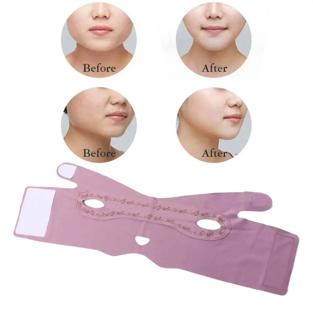 주름 개선 얼굴 슬리밍 밴드 통기성 페이셜 마사지 페이스 리프팅 스트랩 탄력 그래핀 턱 볼 리프팅 벨트 여성용