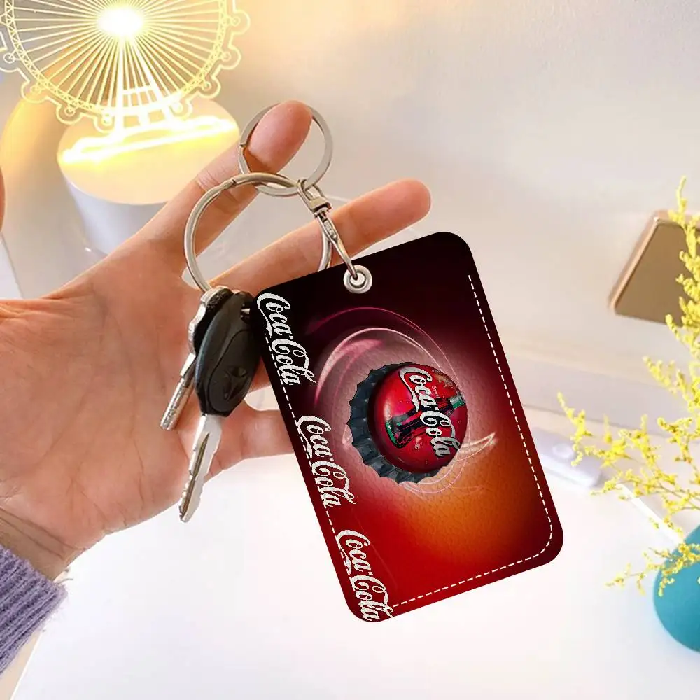 C-COCA Logo C-COLAS حامل شخصي مناسب لبطاقة البنك، مترو الأنفاق، محفظة بطاقات الحافلة، حافظة بطاقات، حامل شارة المفاتيح