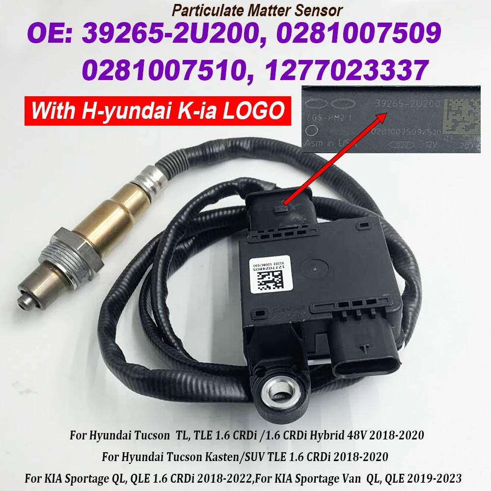 High Quality 39265-2U200 392652U200 Particulate Matter PM Sensor 1277023337 0281007509 0281007510 For Hyundai Tucson 2018-2020