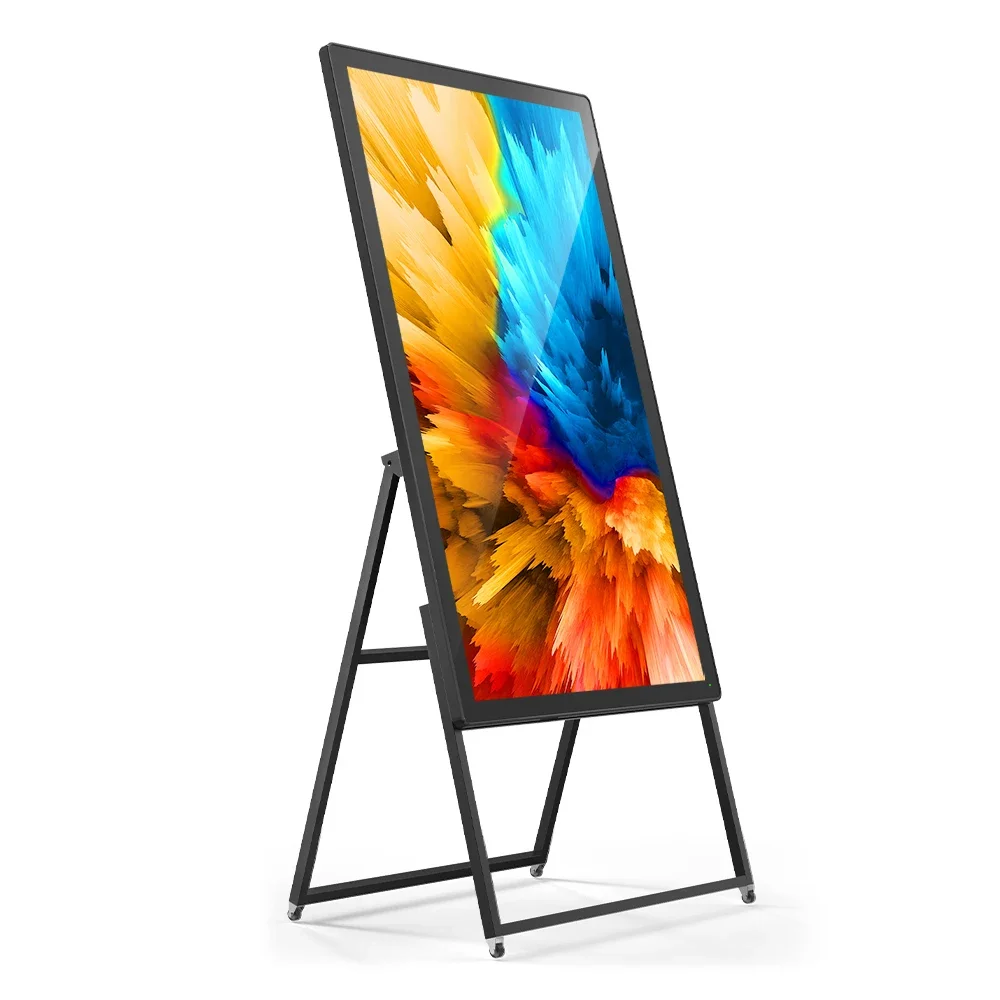 VETO رائجة البيع 43 49 55 بوصة شاشة LCD داخلية تعمل باللمس بالسعة المحمولة الإعلان الشاي لمتجر القهوة