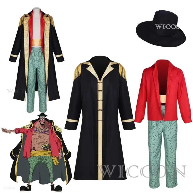 

AAA 2025 Marshall D Teach Косплей Аниме Костюм Взрослых Мужчин Фэнтезийная Шляпа Пальто Брюки Одежда Хэллоуин Карнавальный Маскировочный Костюм