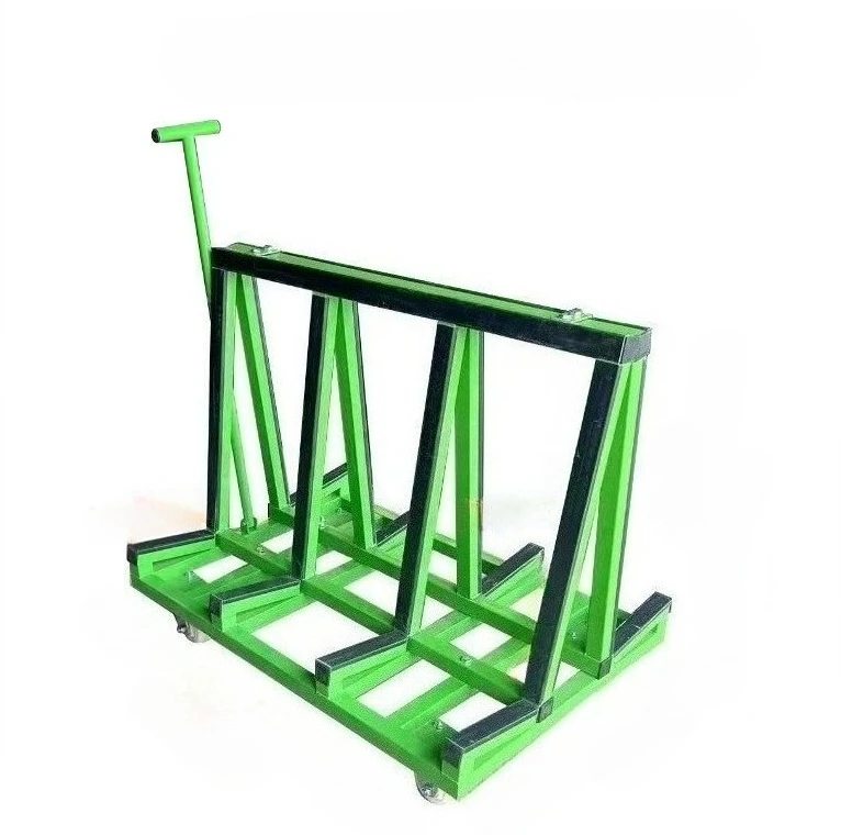 Portable Glass Transport Rack Board ，500kg  Storage Trolley Steel Trolley Glass Carry For Sheet Material