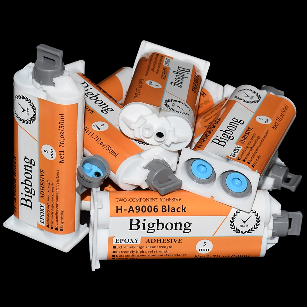 

50ml Epoxy Resin AB Glues Caulk Adhesive 1:1 Black Adhesives 50ml Glue Guns 1:1 Caulking Gun Dispenser Static Mixing Nozzles