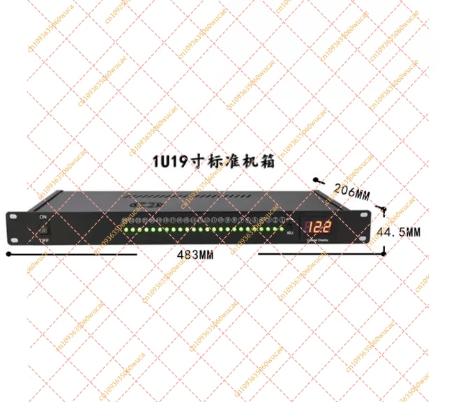 19 Inch 1U Rack Mount 150W Adjustable Centralized Power Supply Dual Backup for Security Monitoring