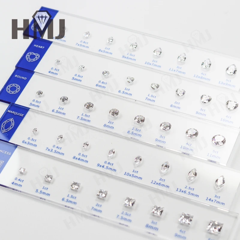 HMJ Jewelry Setting Gemstones Size Diamond Carat Ring Sizer Tester Guideline Tools Comparison Jewerly Dealer Tools Set Wholesale