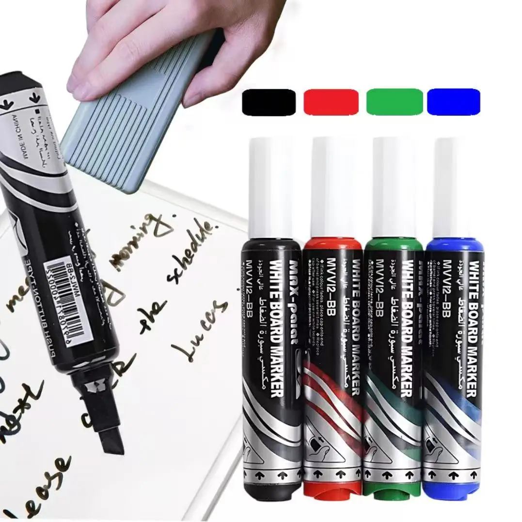 4/16pcs Liquid ink,Push Button-Type Marker Pen Set,For Whiteboard Graffiti