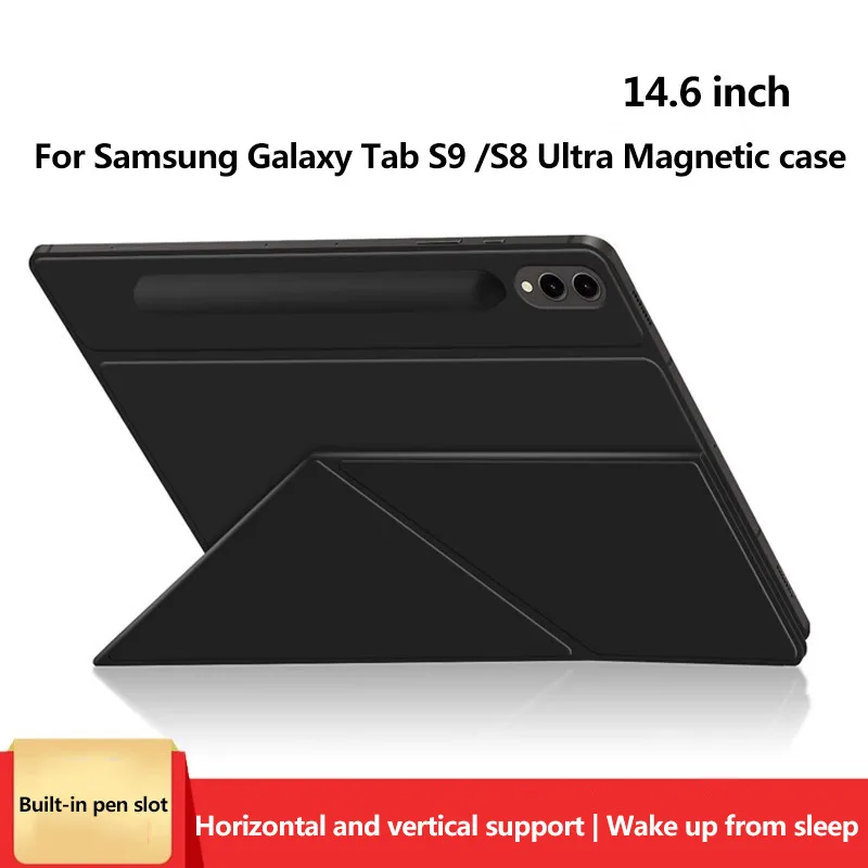 Case For Samsung Galaxy Tab S10 Plus 12.4 S10+ S9 FE Plus S8Plus S7 EF S8 S7 11 Magnetic Y-Folding Deformation Standing Cover