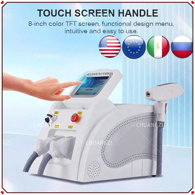 Ultime macchine per la depilazione Laser 2 in1 Ipl nd yag Professional OPT Pico Q Switch epilatore Laser Spot rughe remove Machine