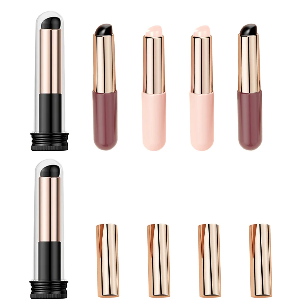 6Pcs Nail Brushes for Gradient Art Silicone Lip Applicator Acrylic Manicure DIY Tools Powder Brushes Nail Art Brush