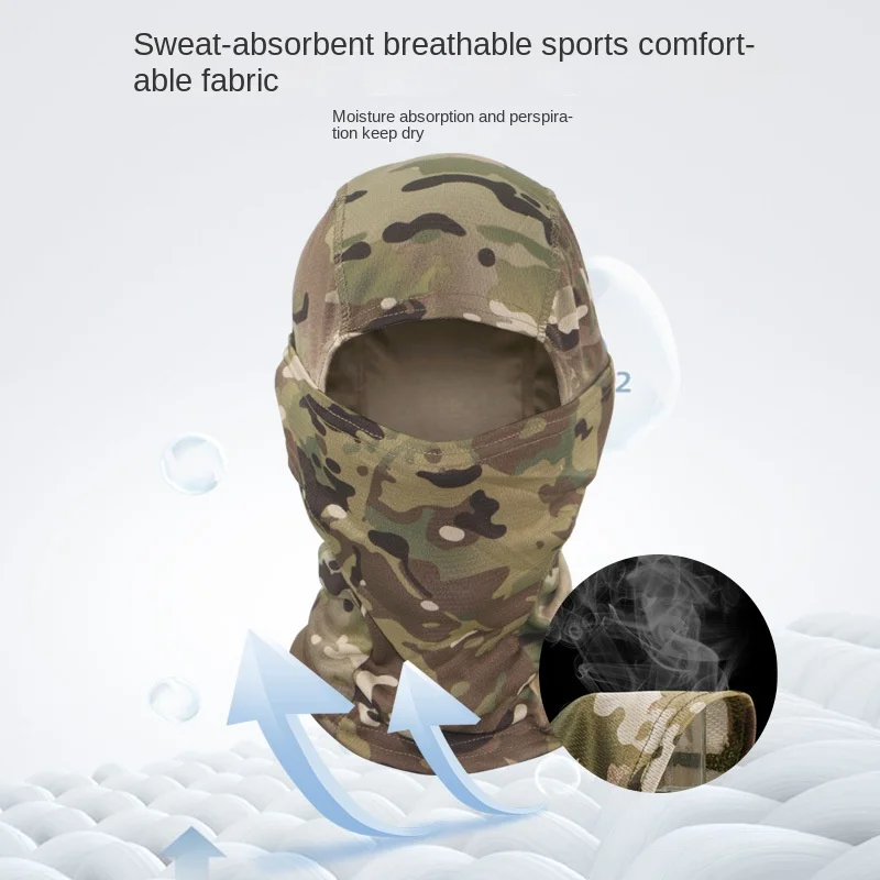 Tactical Camouflage Balaclava Full Face Mask CS Wargame Hunting Sports Helmet Liner Cap Multicam Scarf