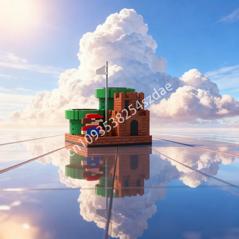 338 قطعة MOC حامل القلم الرصاص ماريوسيد نموذج اللبنات العمارة هدية الكريسماس تجميع لعبة لتقوم بها بنفسك التعليم الإبداعي الطوب #1