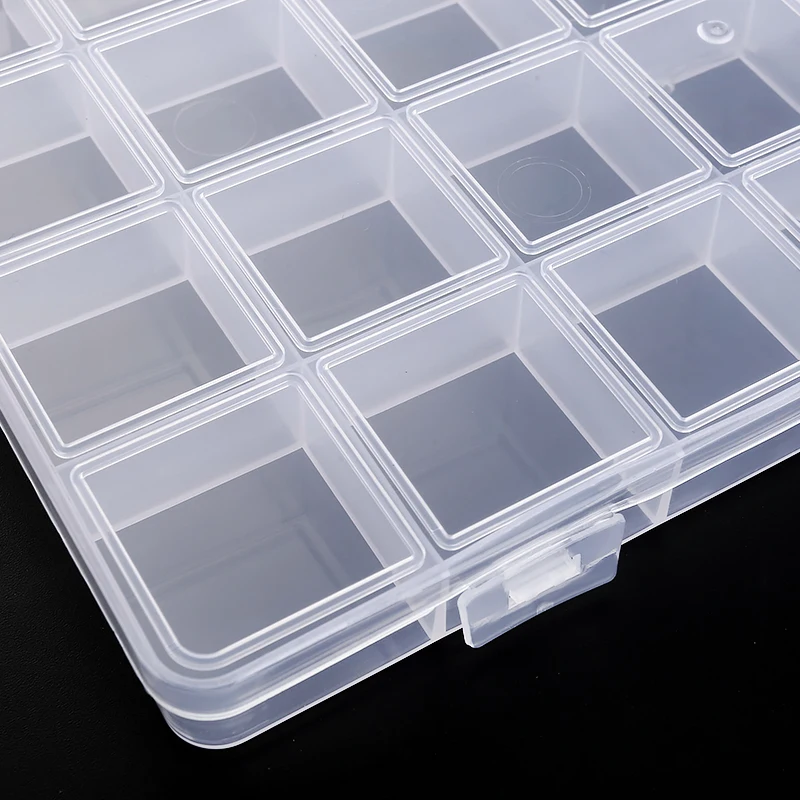 Transparent Storage Container Jewelry Box Clear Plastic Organizer Box Empty Earring Storage Organizer Display Case for Beads