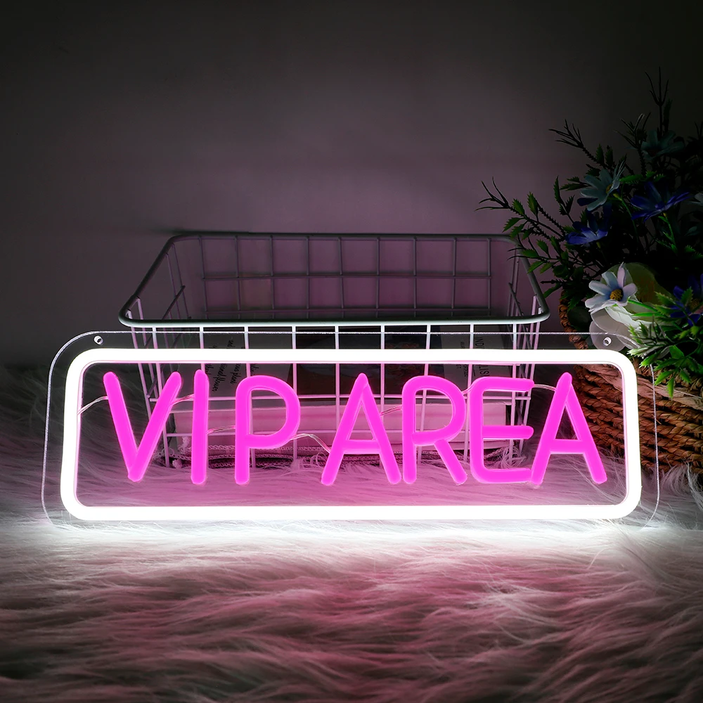 LED Dimmable Wall Neon Sign Light, Night Light para Bar, Game Zone, Restaurante, Pub, Clube, Vinho, Cocktail, Party Decor, Área Vip, 1Pc