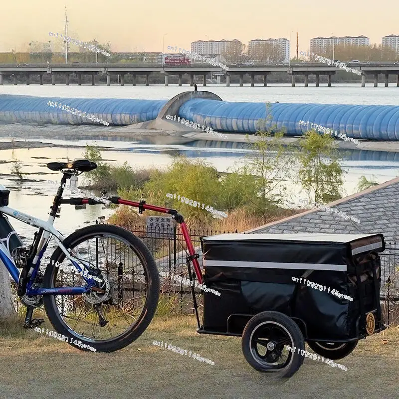 Bicycle Trailer Mountain Bike Inflatable Wheel Aluminum Alloy Quick Release Electric Vehicle Rear Hanger Trailer