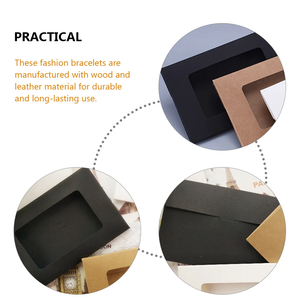 

10 Pcs Cardboard Storage Boxes Open Window Stationery Envelopes with Kraft Paper Mailing Mailer