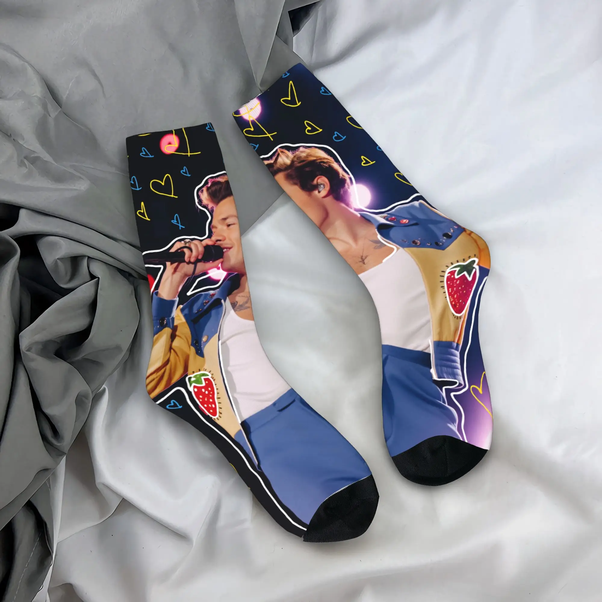 

Women Men Socks Harrys Styles Stockings Anti-Slip Medium Soft Socks Autumn Funny Design Skateboard Socks