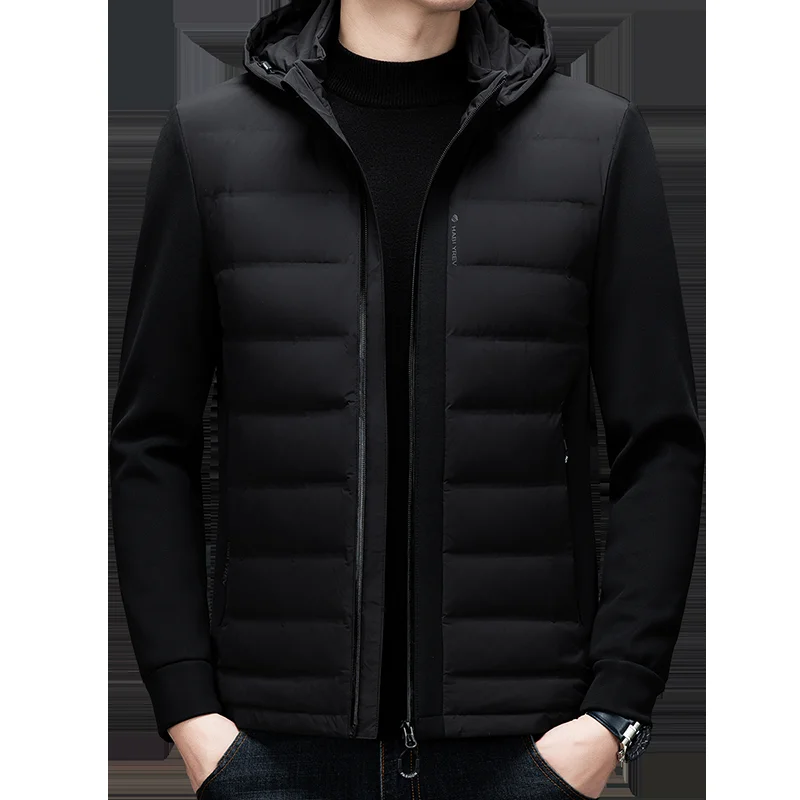 2024 new arrival winter men hooded jacket white duck down jackets mens fashion thicken warm parkas trench coat size