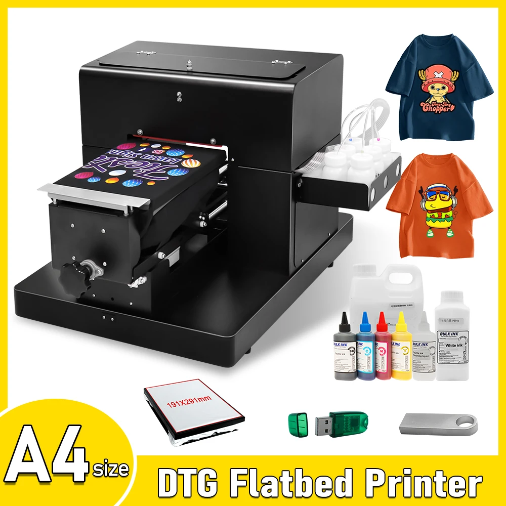 

A4 DTG Printer For Epson L805 T-Shirt Printing Machine Direct To garment Printer DTG Flatbed Printer A4 DTG Printer For T-shirt