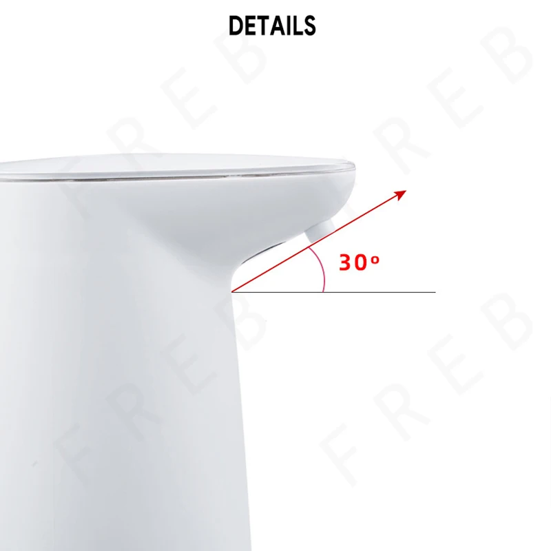 Foam Soap Dispenser Automatic Bathroom Smart Washing Hand Machine USB Charging Rechargeable Large Battery White for Toilet