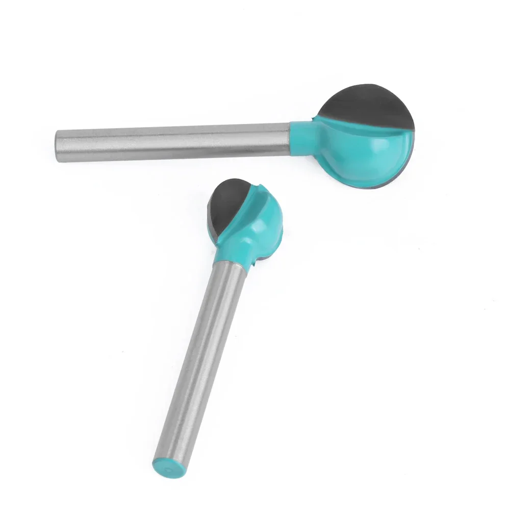 Broca enrutadora de punta de bola de carburo de tungsteno, vástago de 6mm, fresado CNC de madera, tallado, punta de núcleo de radio MC06003, 1 ud.