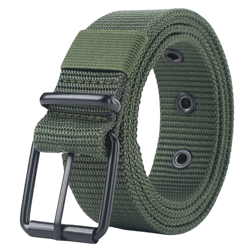 Perforated canvas belt for men and women Jeans cloth pants needle buckle belt for Student youth recreational sports belt for wom