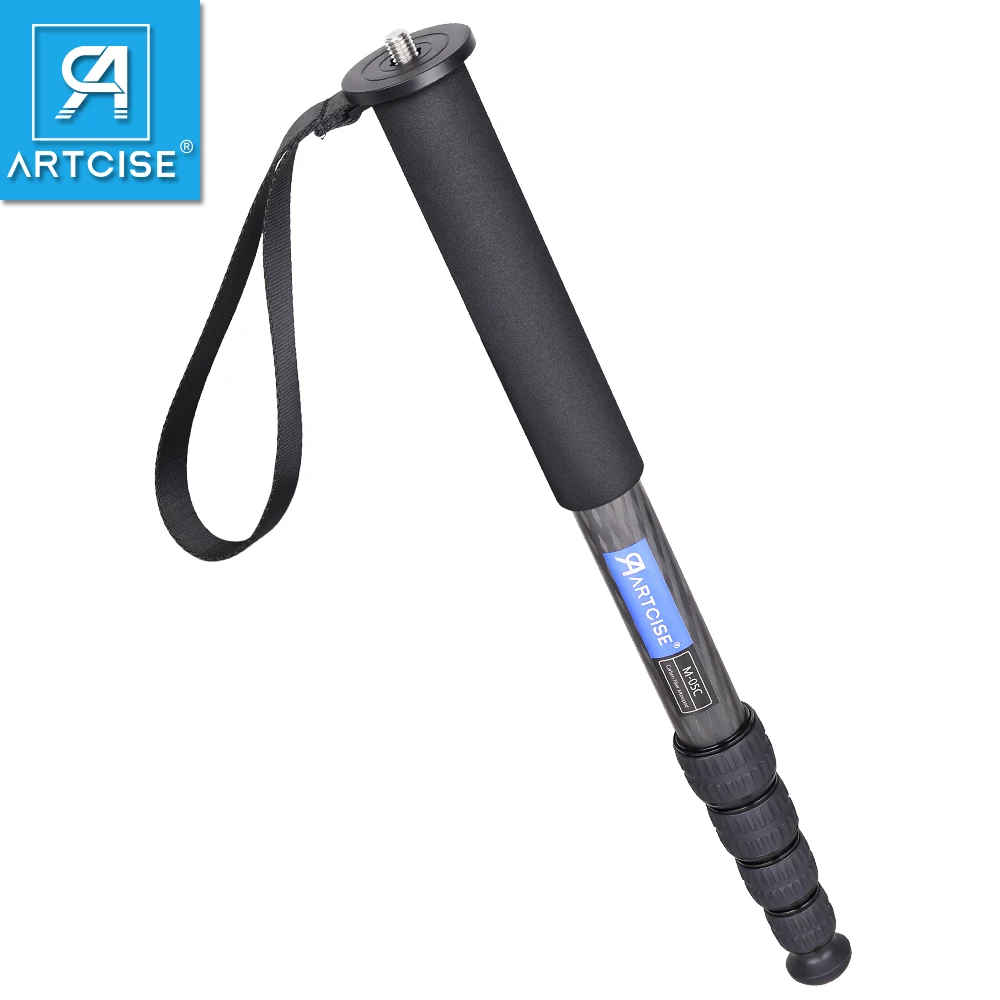 ARTCISE M-03C/M-05C Carbon Fiber Monopod 5 Section Portable Travel Shooting Monopod for Canon Nikon Sony DSLR Camera Load 10kg