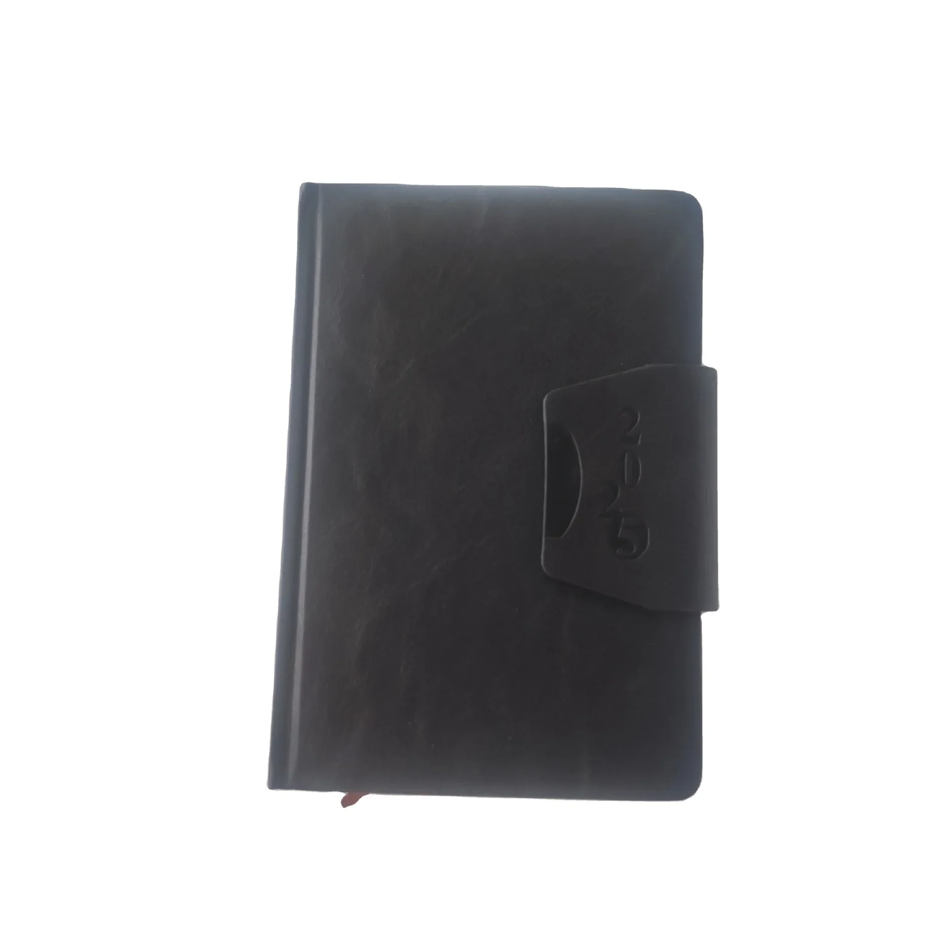 Customized PU leather hard shell agendas 2025 schedule book 365 efficiency manual English and western almanac school