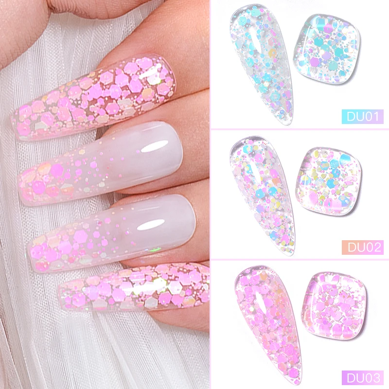 MTSSII 8ml brokatowe cekiny żel Macaron musujący żel do mocowania półtrwały do ​​Manicure Nail Art żel UV do paznokci