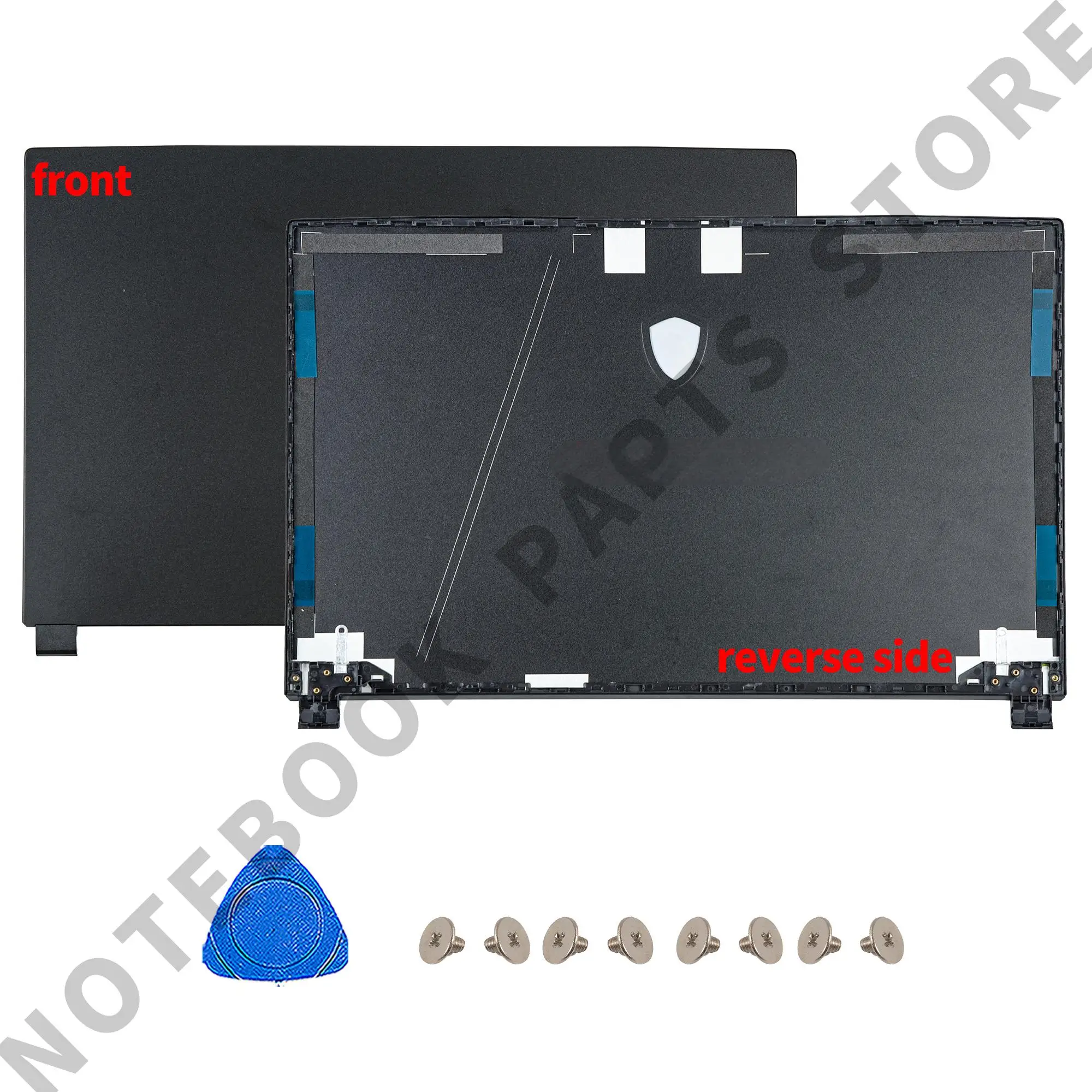 Imagem -02 - para Gl75 Leopardo Ms17e2 e4 e5 Ms-17e7 Lcd Capa Traseira Tampa Superior Moldura Dobradiças Apoio para as Mãos Inferior Notebook Peças de Substituição Novo