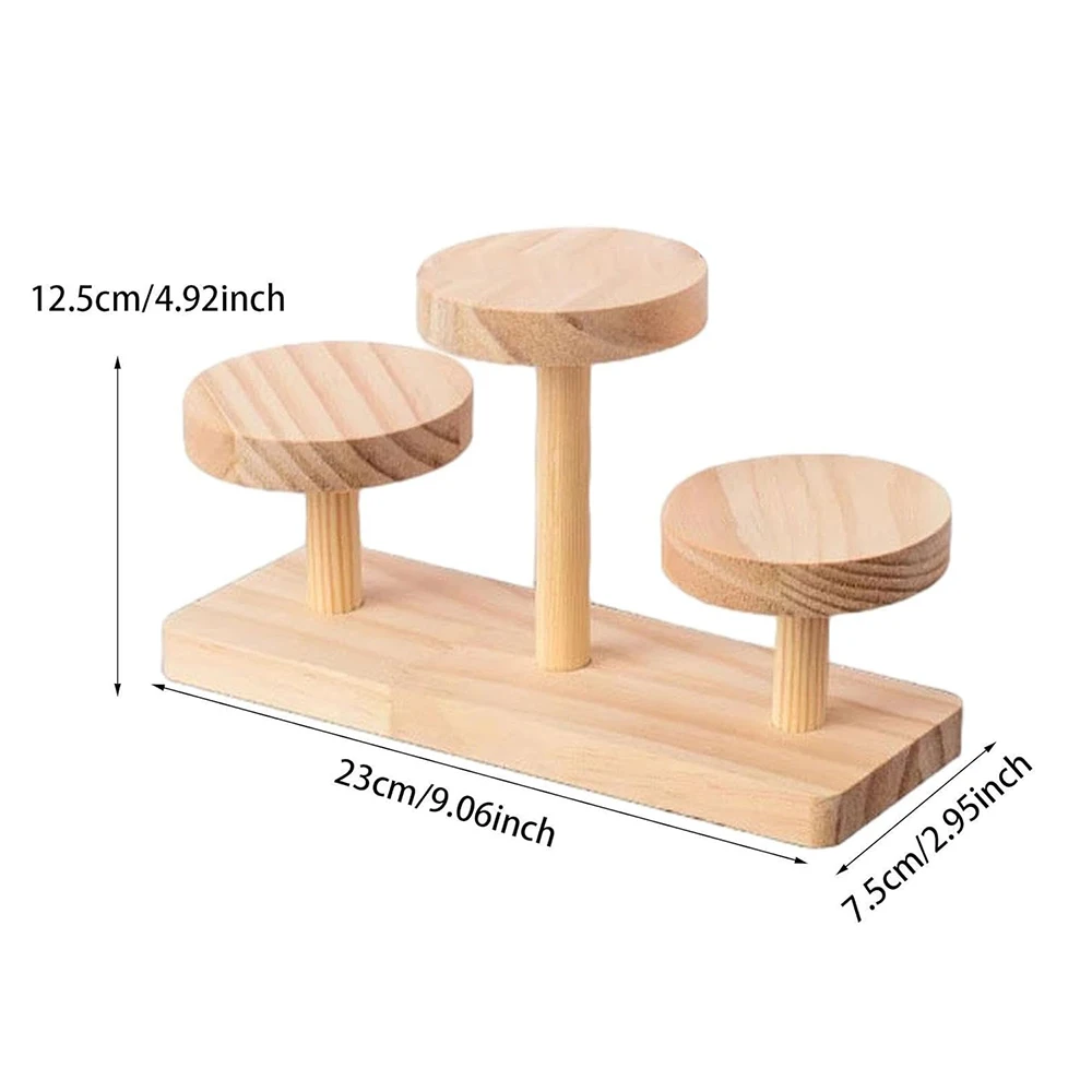 رف سلم خشبي مجوهرات سوار عرض موقف المنظم رف مجوهرات متعدد الاستخدامات أقراط عرض موقف تخزين 3 الطبقة