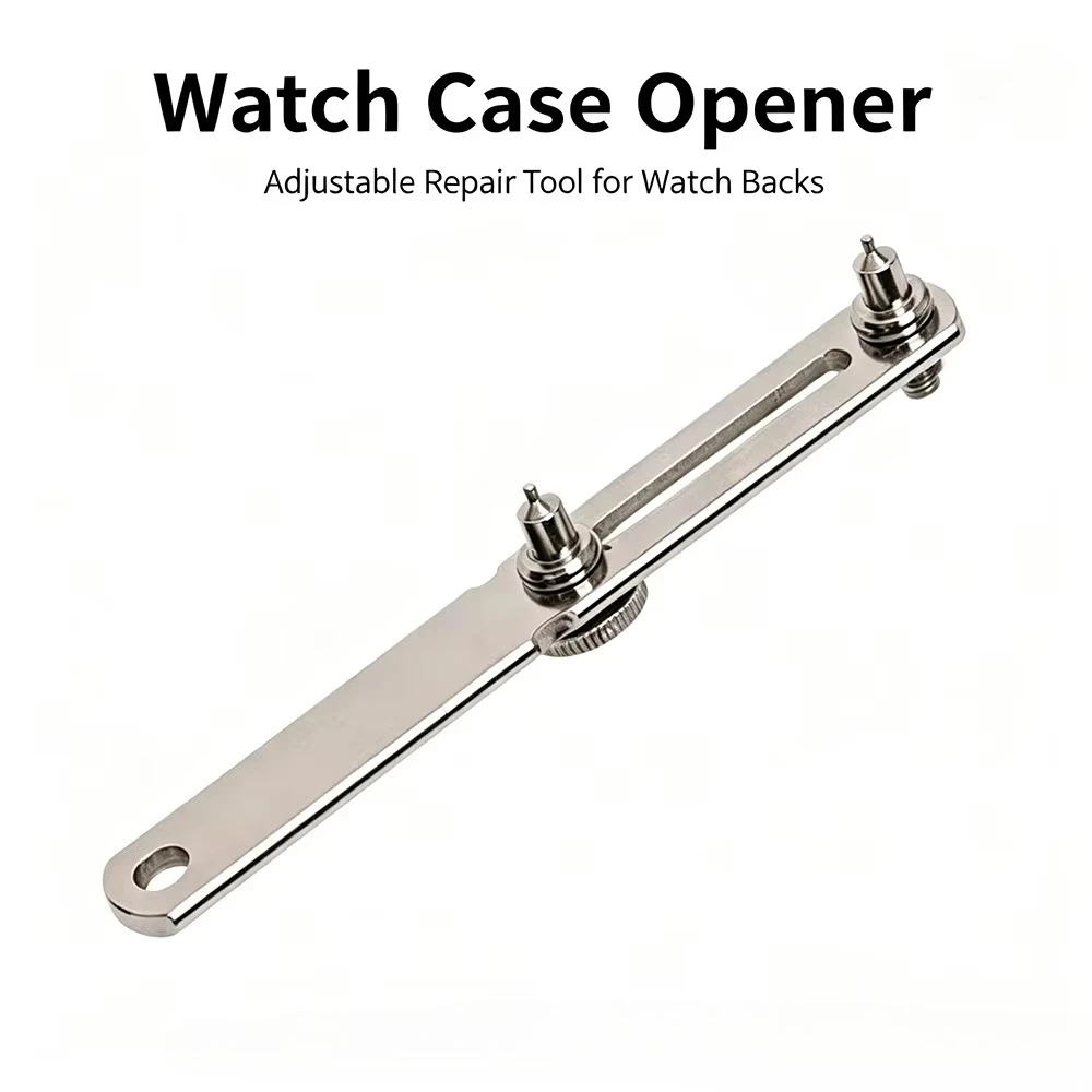 3PCS Adjustable Two-Jaw Watch Case Opener  Back Cover Remover  Press Closer Tool Essential Watchmaker Repair Wrench