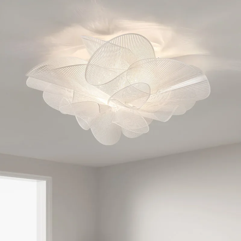 2025 Bedroom Light New Light Luxury Modern Simple Northern Europe Advanced Sense Petal Lamps Bedroom Ceiling Light