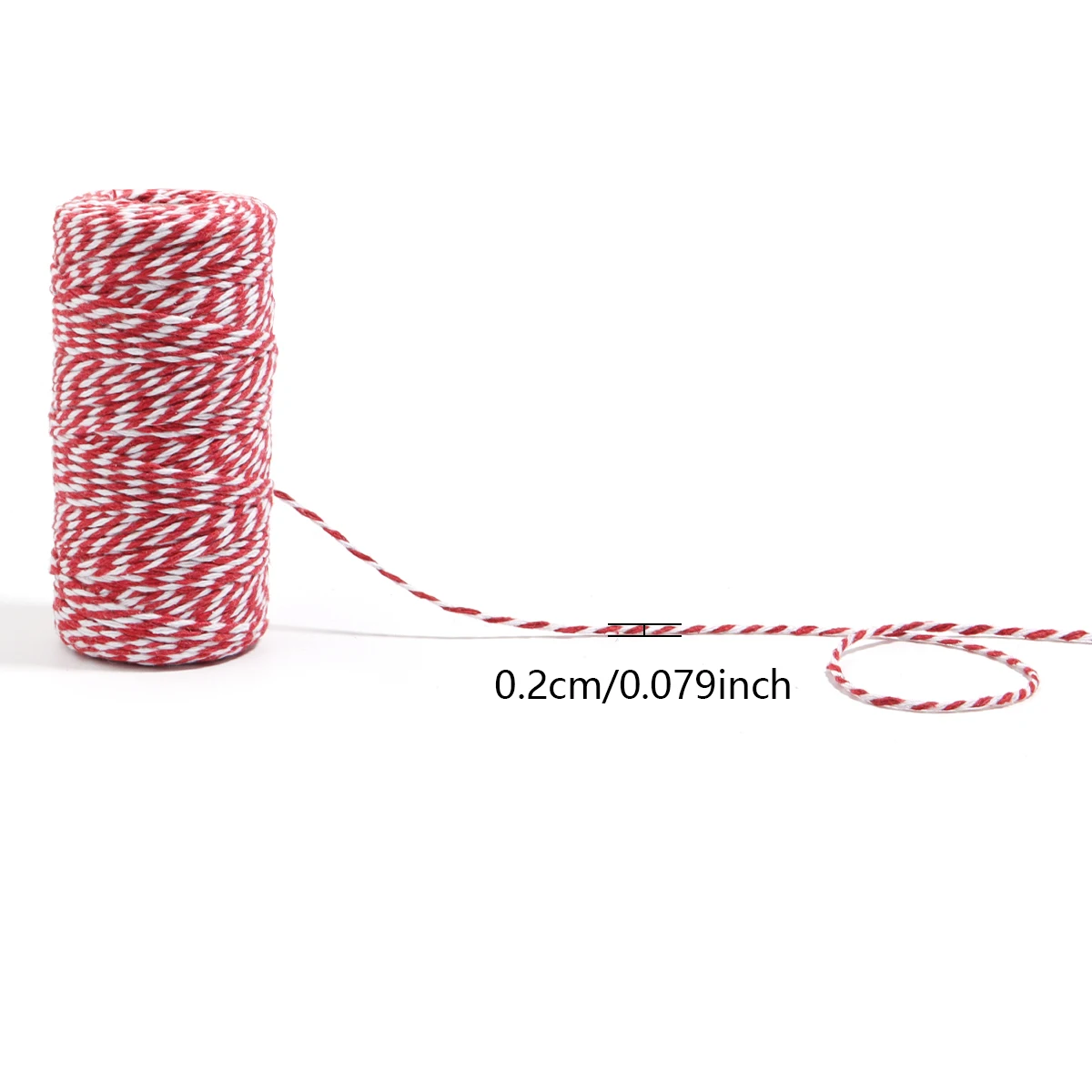 2mm 100M Cotton Cord Baker Twine Colorful Cotton Crafts Twine Macrame Cord String DIY Home Textile Gift Wrapping Wedding Decor