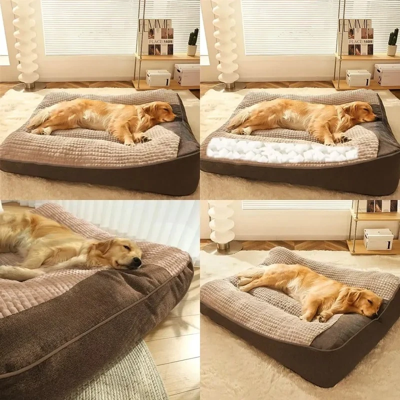 Wholesale Ultra Soft Breathable Imitation Fur XXL Luxury Orthopedic Dog Bed with Removable Washable Cover