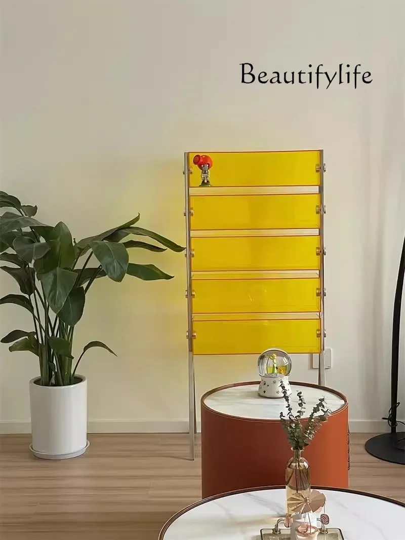 JB Rectangular Stylish And Simple Display Cabinet Transparent Acrylic Creative Shelf Storage Box Designer Model Living Room Stor