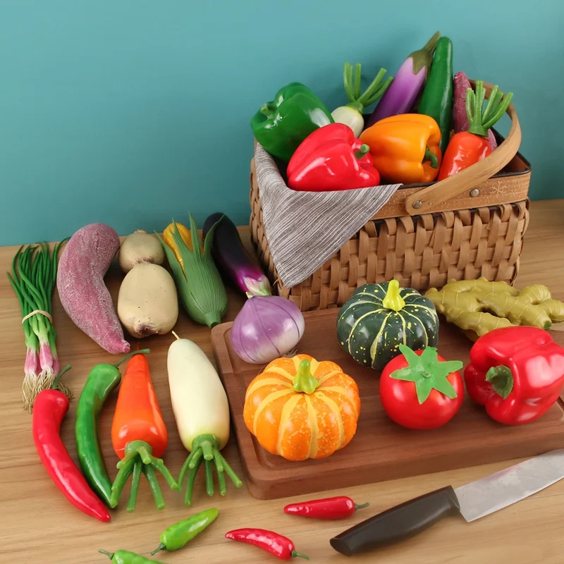Artificial Vegetable Model Fruit Decoration Plastic Fruit Vegetable Set Photography Props Decoration Pumpkins