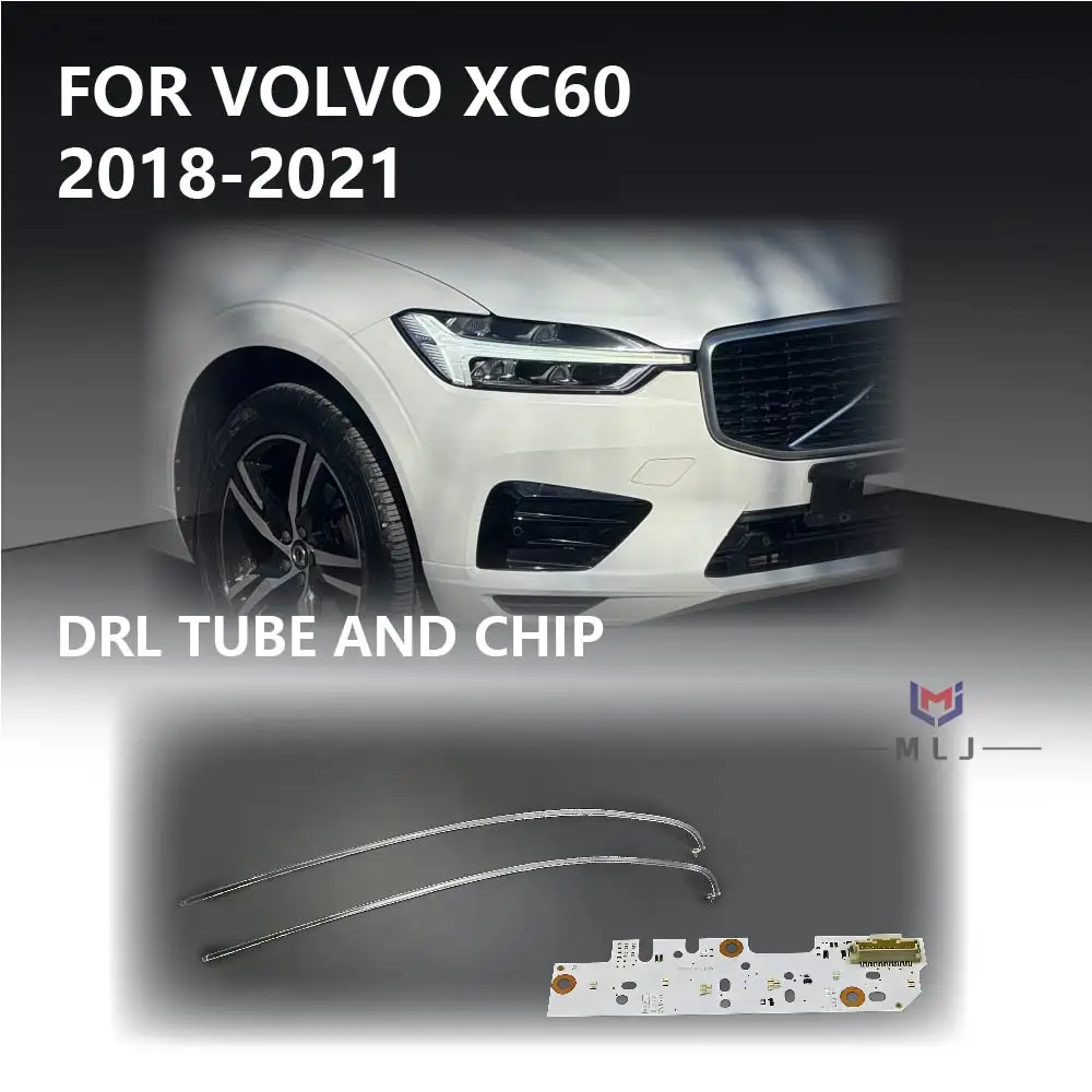 

For Volvo XC60 2018-2021 White Light Angel Eye Light Source Board Chip LED Headlight DRL Light Guide Strip Tube Car Accessories