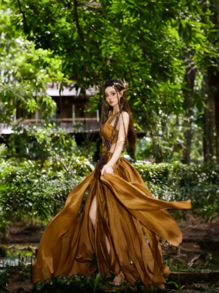 Sexy Lange Ne Hängen Ba Vintage Dr Glowing Girl Battle orm Celebri Urlaub Kleid Hohe Taille A-Linie Rock Dr