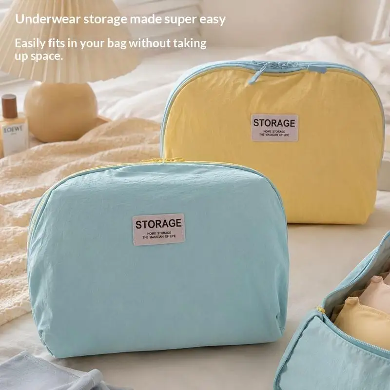 Multi-purpose Underwear Storage Bag Compression Function Three-in-One Set Clothing Storage Bag Lightweight Portable 1PC