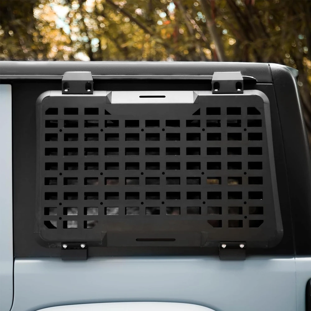 Rear Left Side Window Molle Panel Modular Storage Panel System Armor Protective Decoration For 2018-2023 Jeep Wrangler JL 4-Door