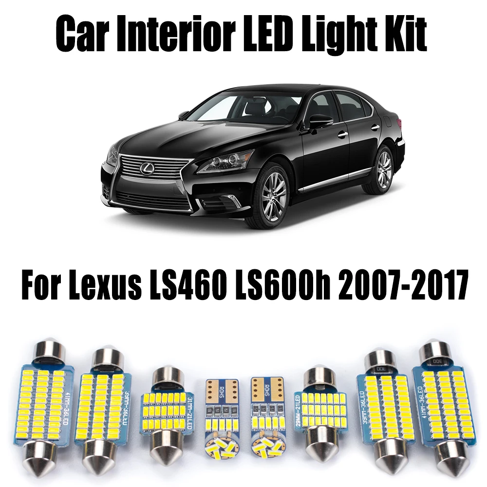 Vehicle LED Interior Reading Map Dome Trunk Courtesy Light Kit Canbus For Lexus LS460 LS600h 2007-2015 2016 2017 Car Accessories
