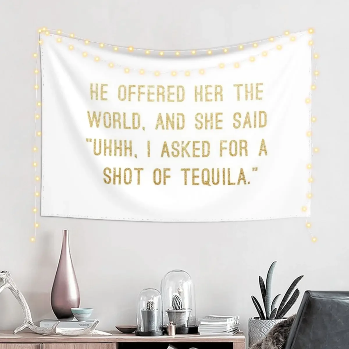 Shot of Tequila Tapestry Room Decoration Korean Style Carpet Wall Wall Hanging Wall Decoration Tapestry