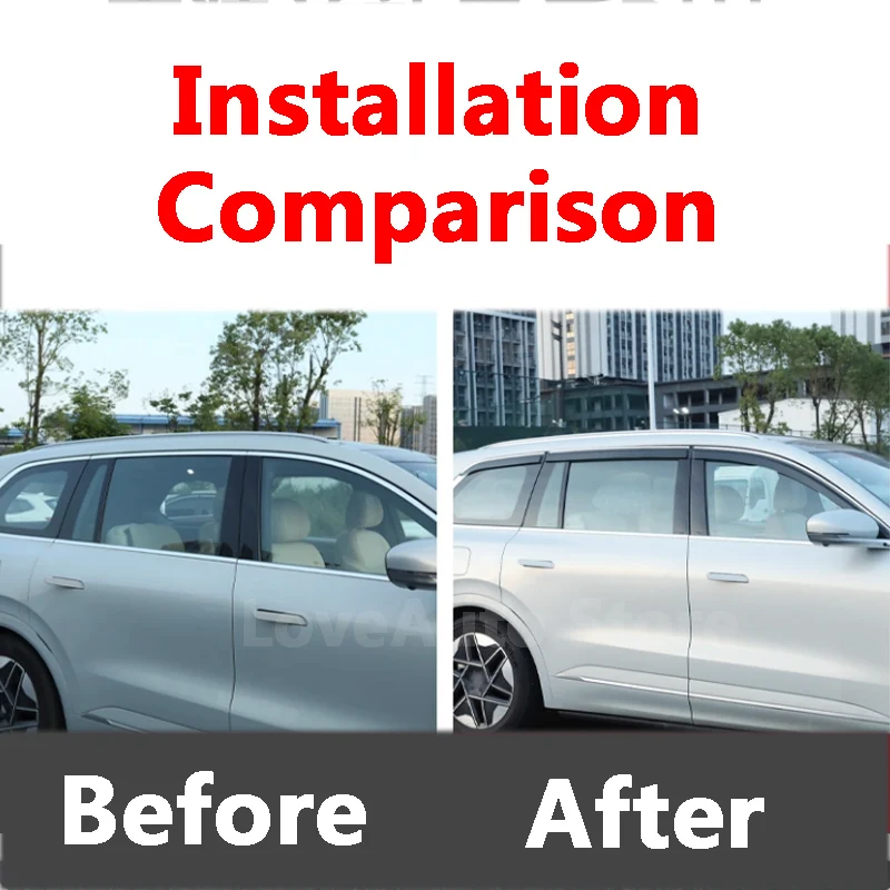 For Changan Deepal S09 2025 2026 Car Window Visor Door Rain Sun Shield Side Windows Vent Shades Sun Rain Guard Accessories