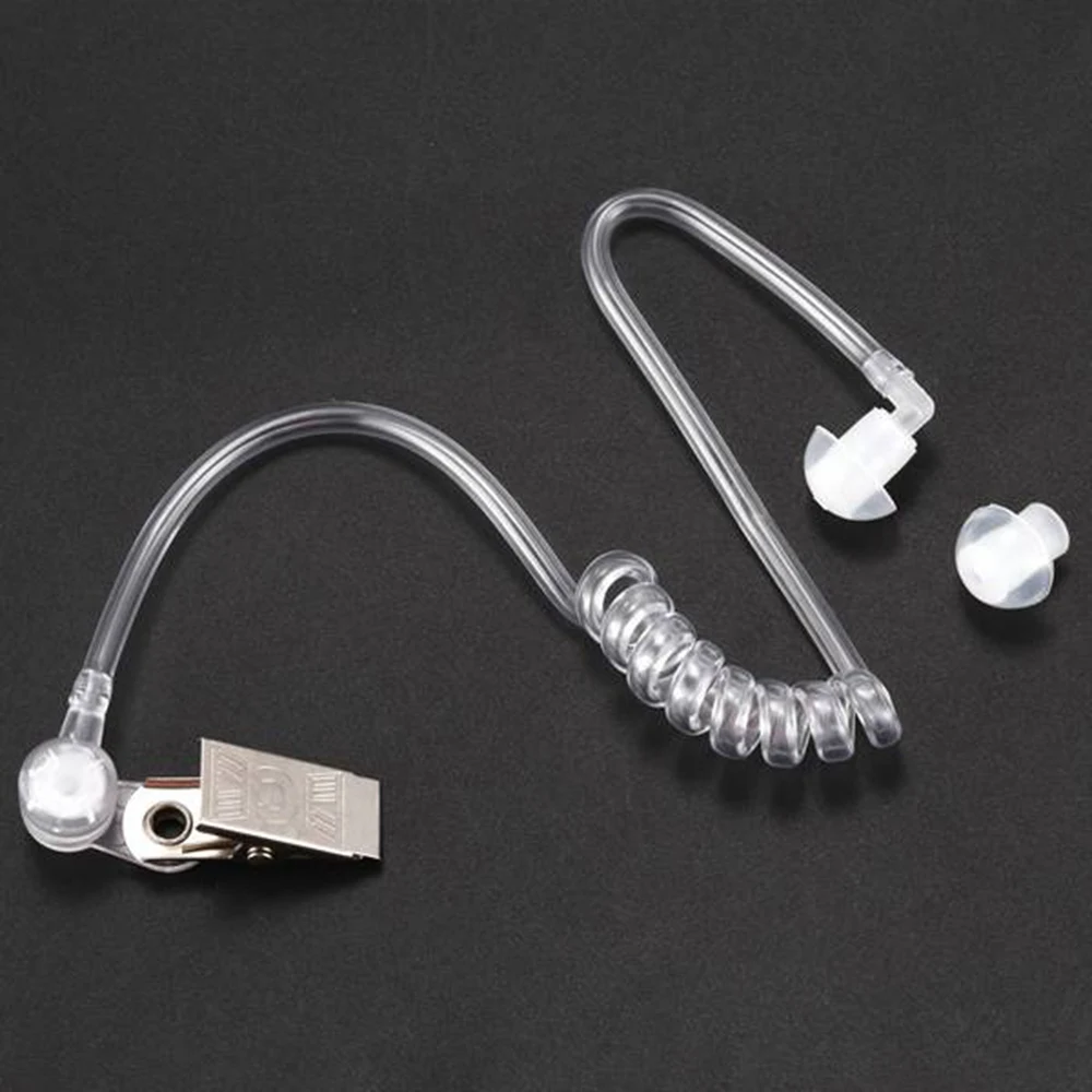 2PCS 2 Pin PTT MIC Headset Covert Acoustic Tube In-Ear Earpiece for Kenwood Baofeng UV-5R BF-888S CB Radio Accessories