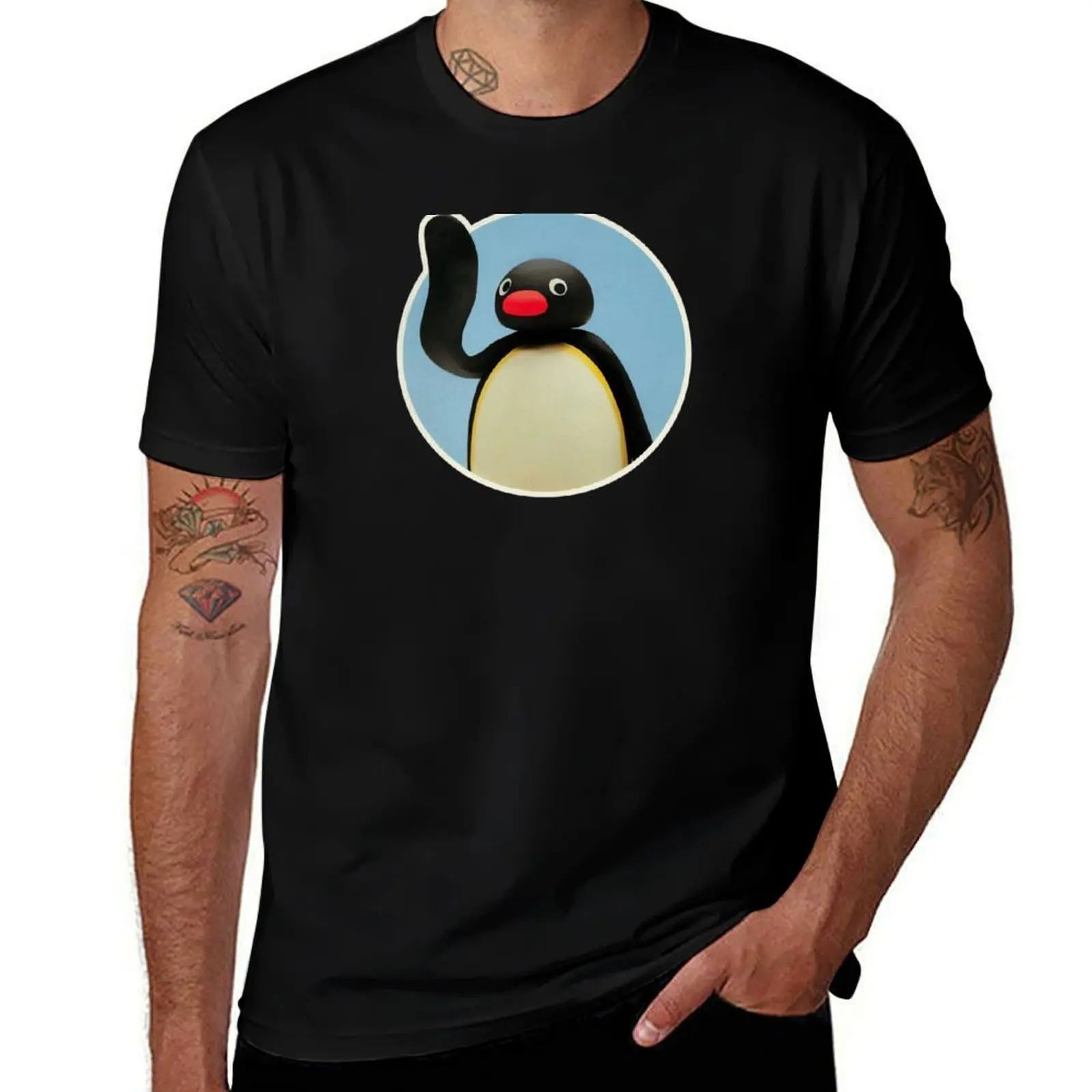 

Pingu T-Shirt Classic Print Short Sleeve Shirt
