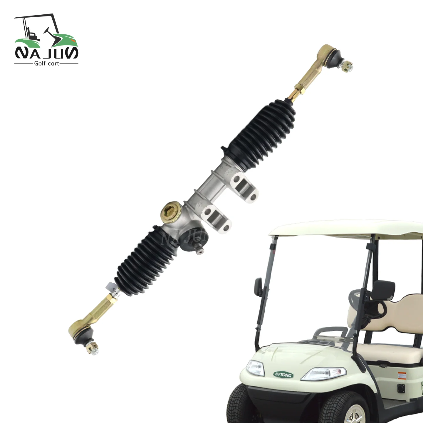 golf-cart-accessories-lvtong-icon-a627-steering-gear-assey-rack-with-ball-joint-301004070007-320601000017-320601000021